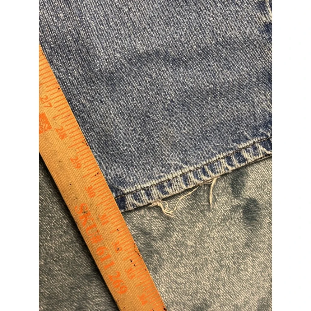 Carhartt Men 37x30 Light Wash Blue Denim Work Jeans Faded Distressed (No Tag)
